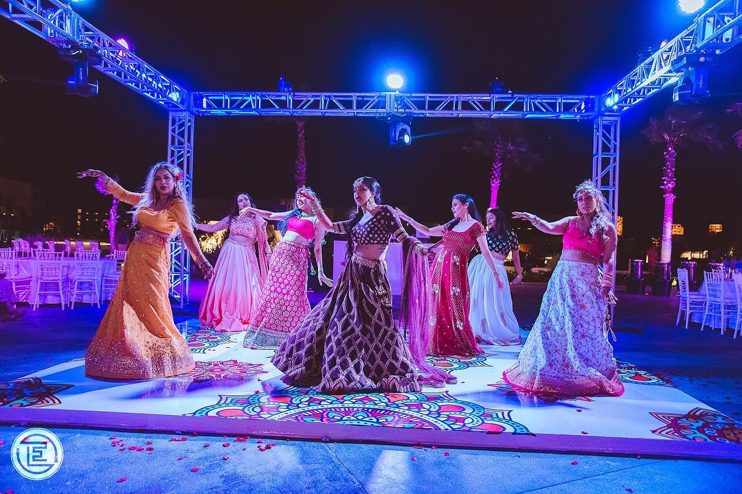 outdoor Sangeet dance floor